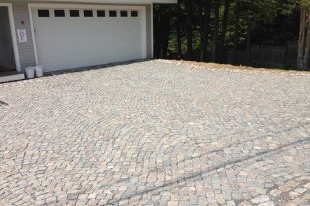 Driveway of a Sunapee area home built by JCB Designscapes